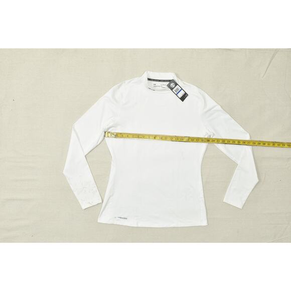 Under Armour Women's Fitted Coldgear Mock Neck Long SleeveWhite Size XL NEW - Picture 6 of 8